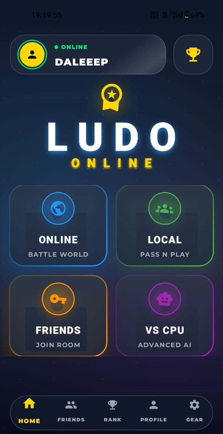 Ludo Lobby Screen